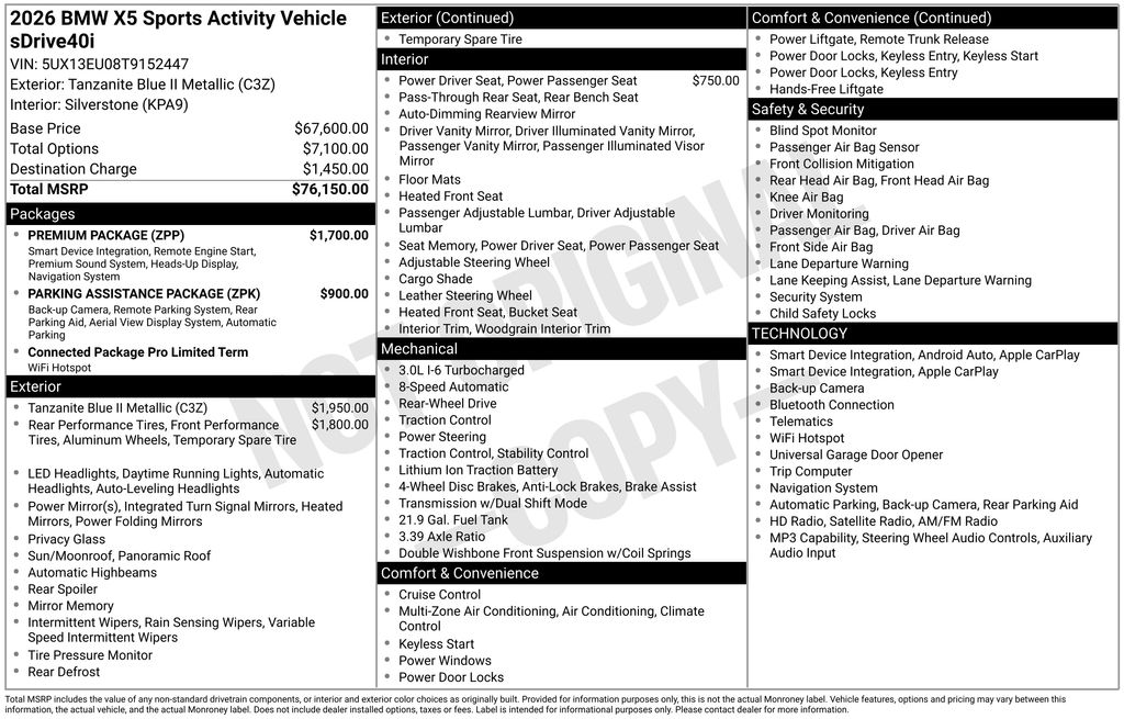 2026 BMW X5 sDrive40i photo 6