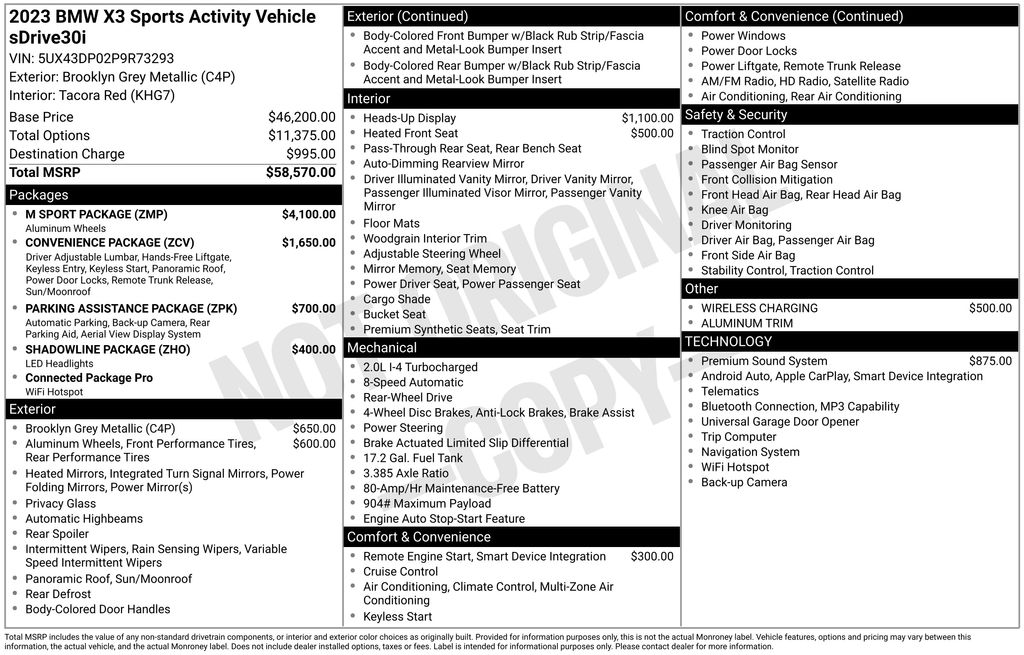 2023 BMW X3 sDrive30i photo 6