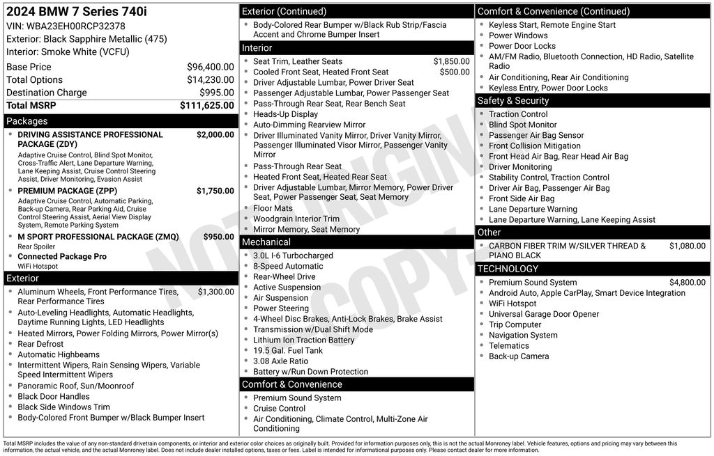 2024 BMW 7 Series 740i photo 6