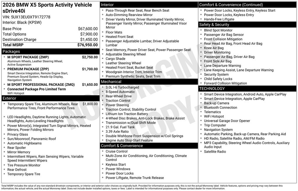 2026 BMW X5 sDrive40i photo 6