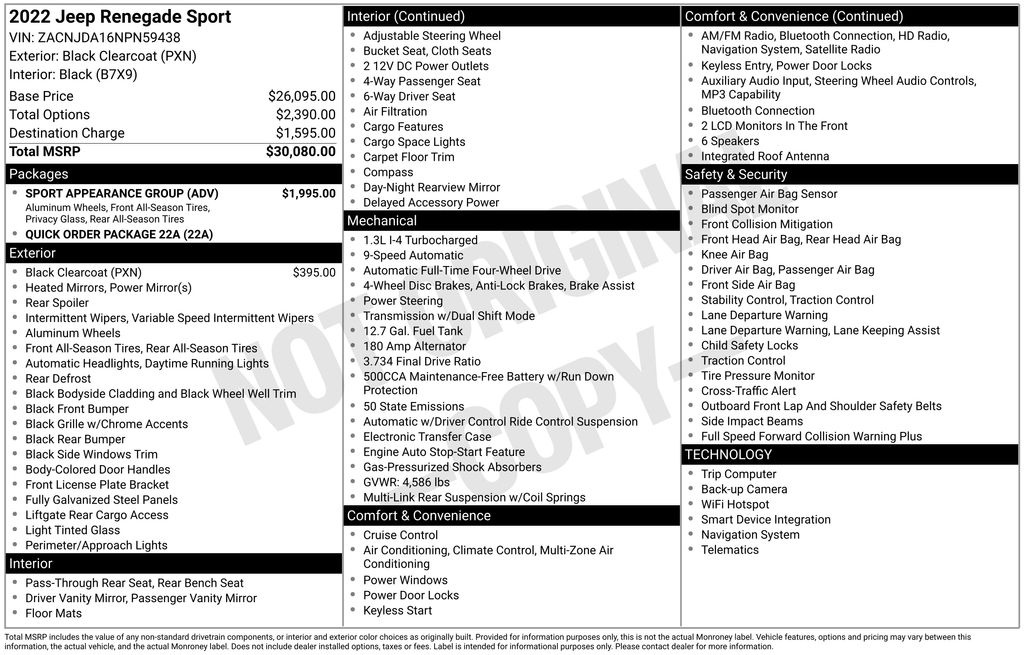 2022 Jeep Renegade Sport photo 5