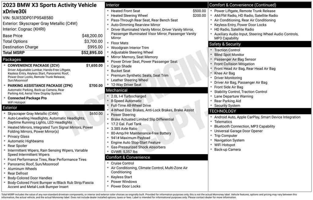 2023 BMW X3 xDrive30i photo 5