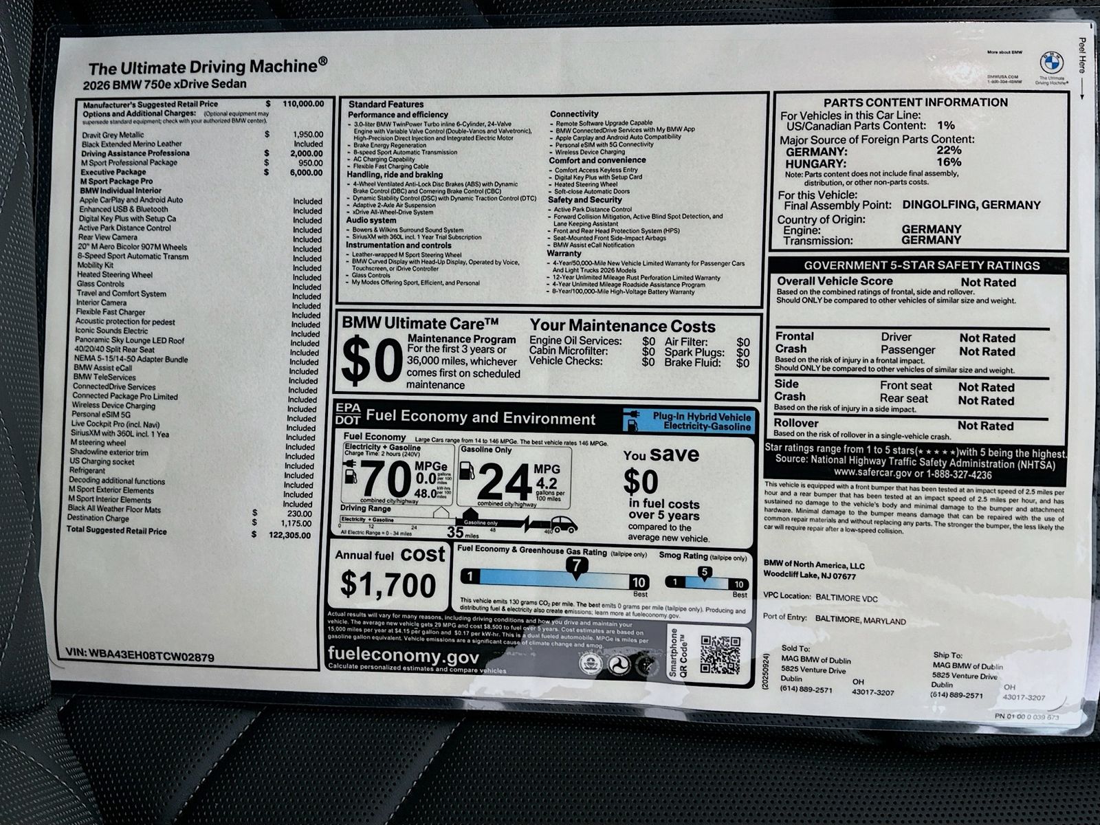 2026 BMW 7 Series 750e - Photo 46