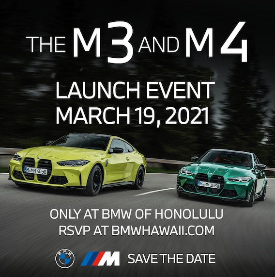 THE BMW M3 & M4 ICONS ARE BACK. JOIN US FRIDAY, MARCH 19.