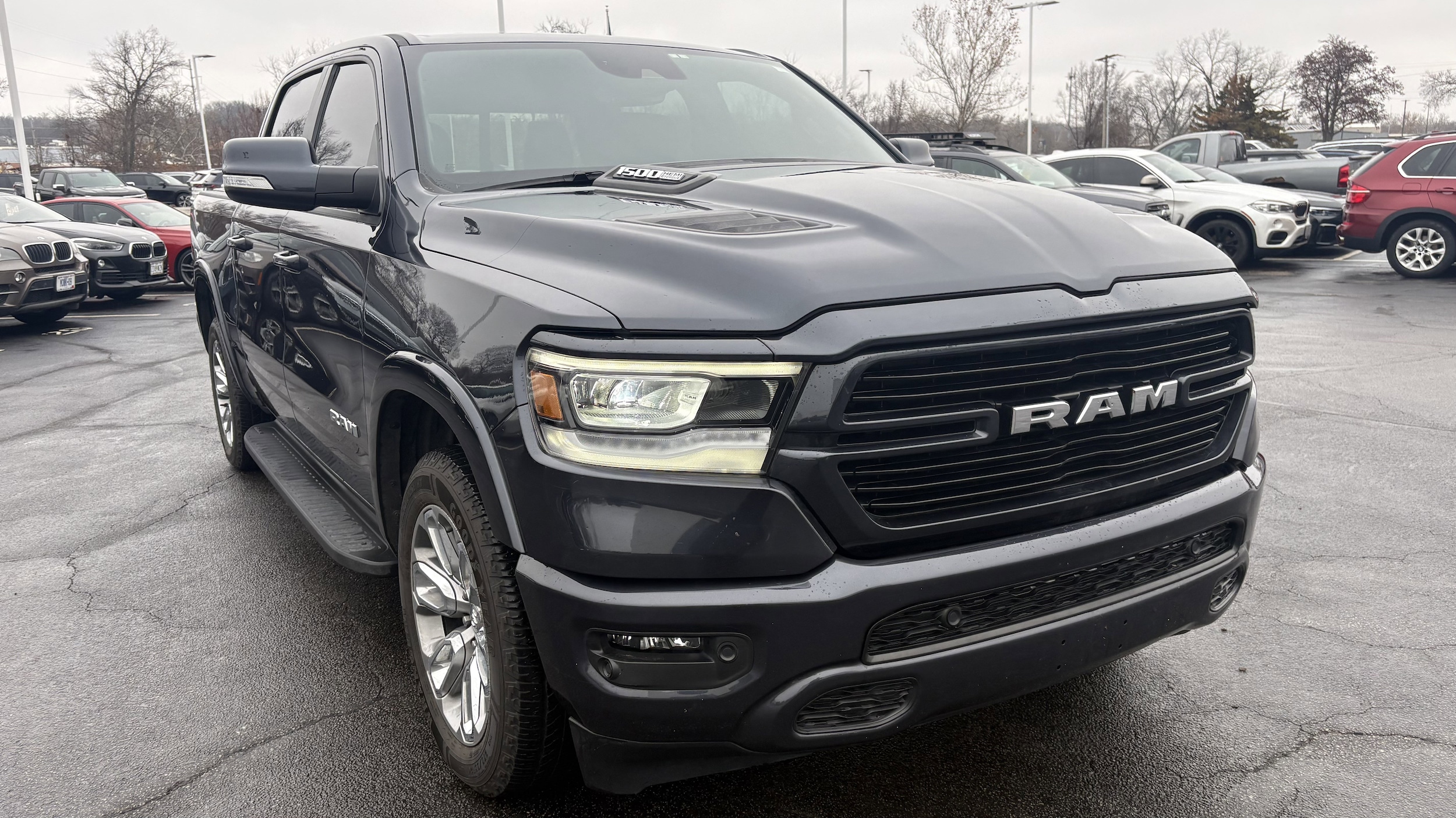 Used 2021 RAM Ram 1500 Pickup Laramie with VIN 1C6SRFJT1MN650613 for sale in Kansas City