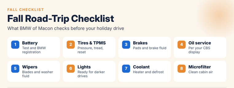 Fall Road-Trip Checklist