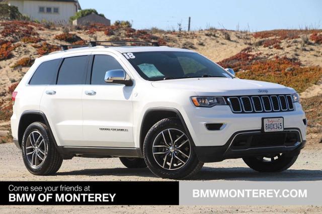 Pre Owned 18 Jeep Grand Cherokee Limited 4x4 Suv Bright White For Sale In Seaside Ca Stock Jcb