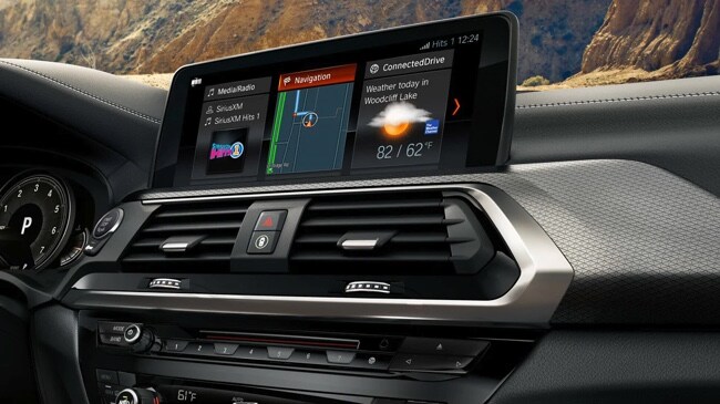 10.3 inch touchscreen display inside the 2019 BMW X3