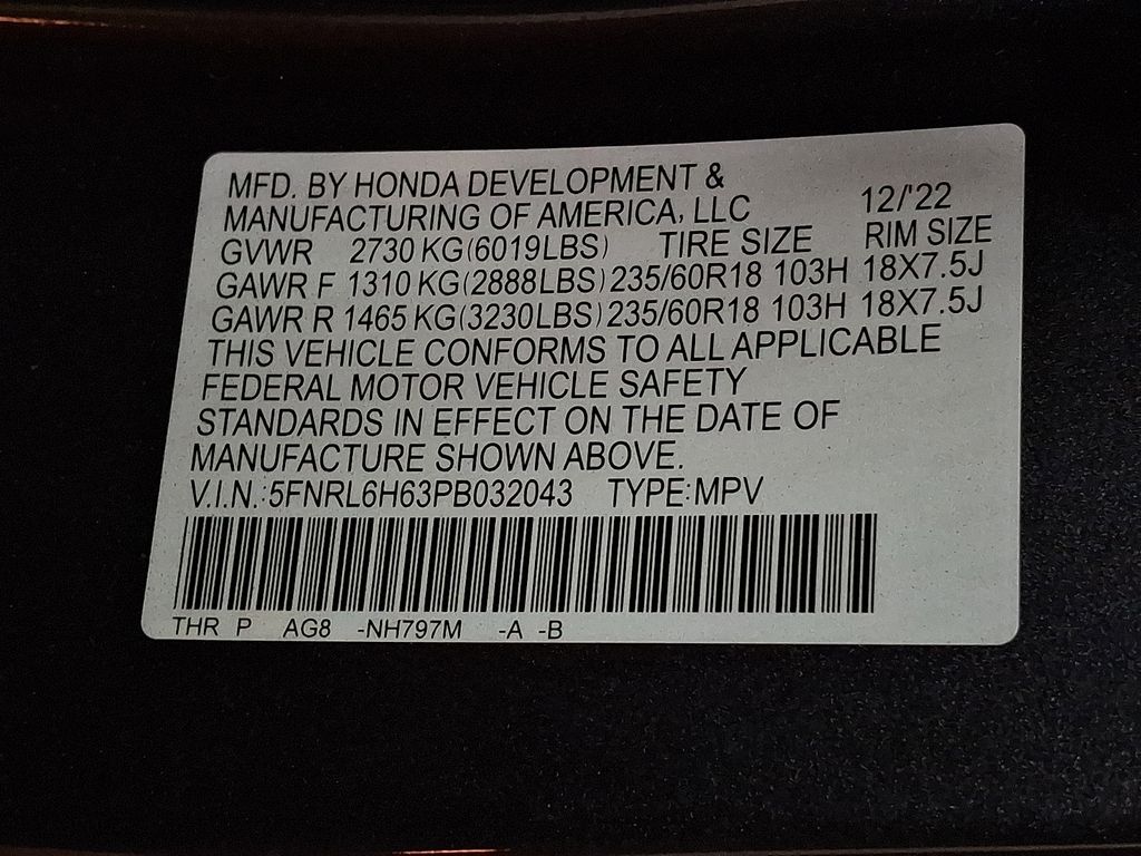 Thumbnail: 2023 Honda Odyssey - 26