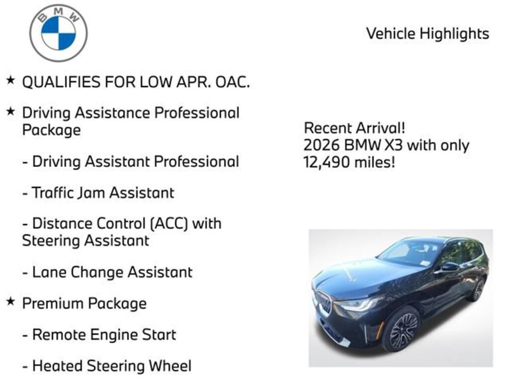 Used 2026 BMW X3 30 xDrive SUV