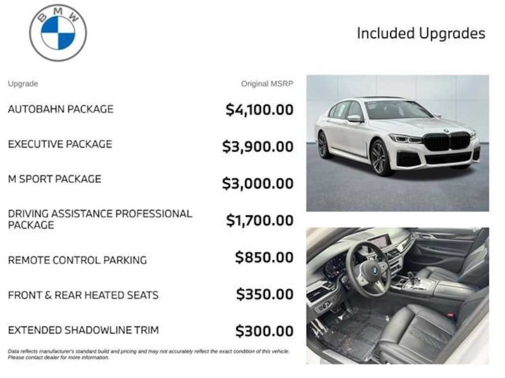 Used 2021 BMW 750i xDrive Sedan