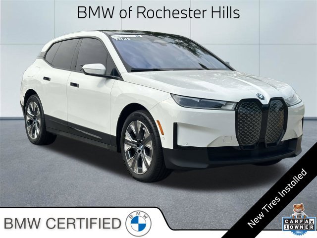 Certified 2025 BMW iX 50 with VIN WB523CF04SCT42279 for sale in Shelby Township, MI