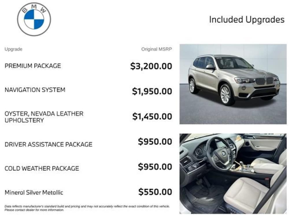 Used 2016 BMW X3 xDrive28i SUV