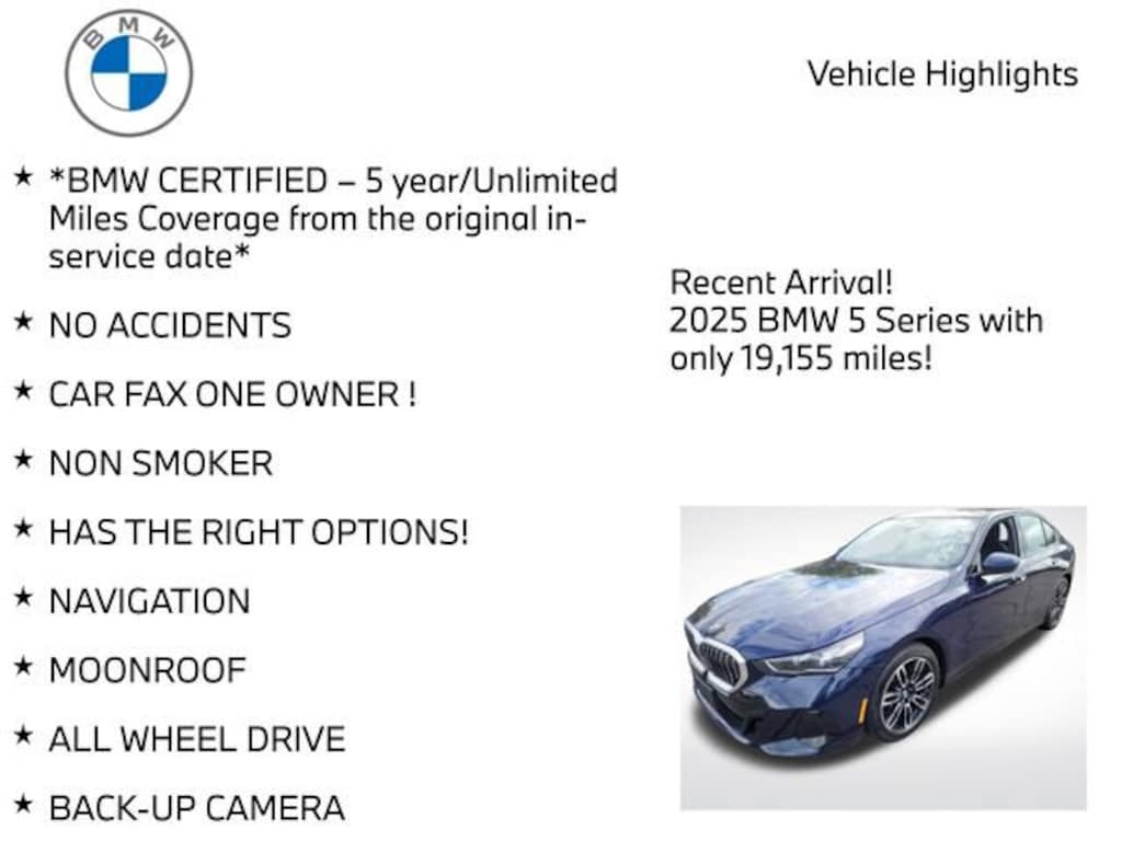 Certified 2025 BMW 530i xDrive Sedan