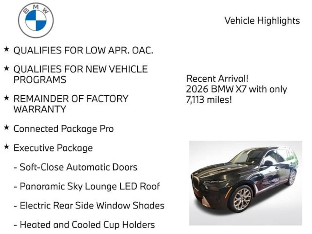Used 2026 BMW X7 xDrive40i SUV