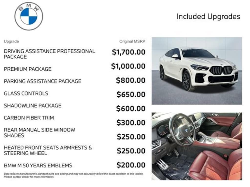 Certified 2022 BMW X6 M50i Sports Activity Coupe