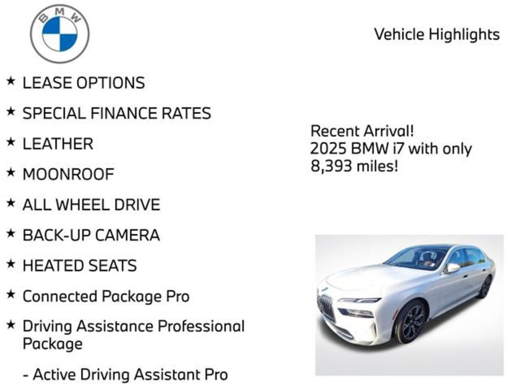 Certified 2025 BMW i7 xDrive60 Sedan