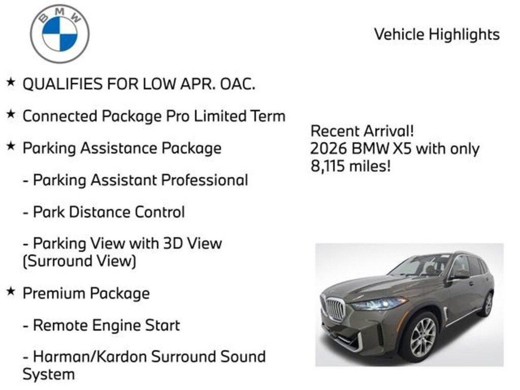 Used 2026 BMW X5 xDrive40i SUV