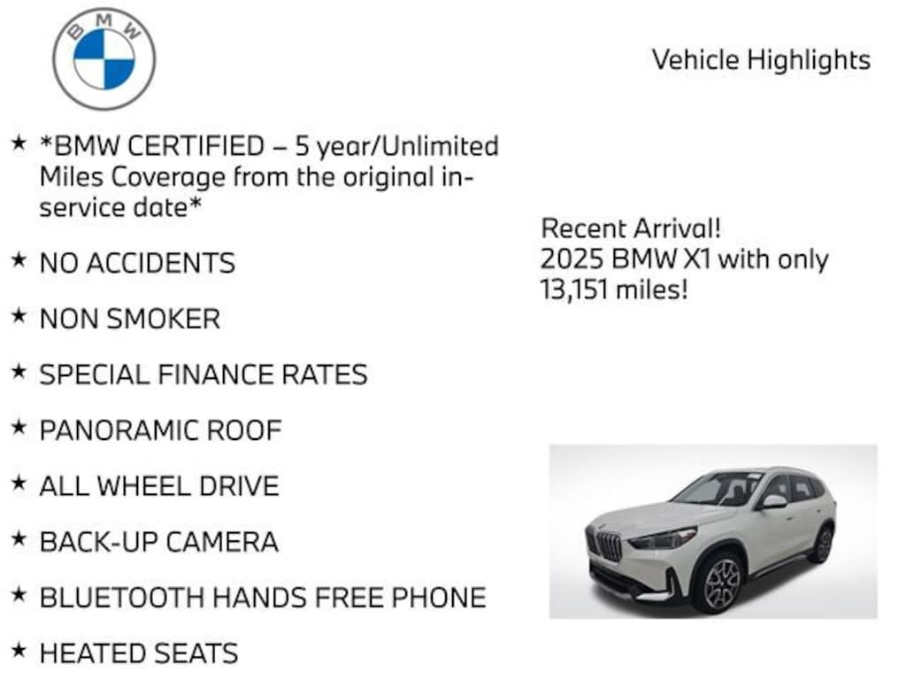 Certified 2025 BMW X1 xDrive28i SUV