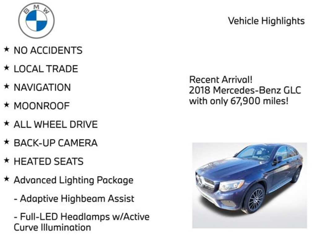Used 2018 Mercedes-Benz GLC 300 4MATIC Coupe
