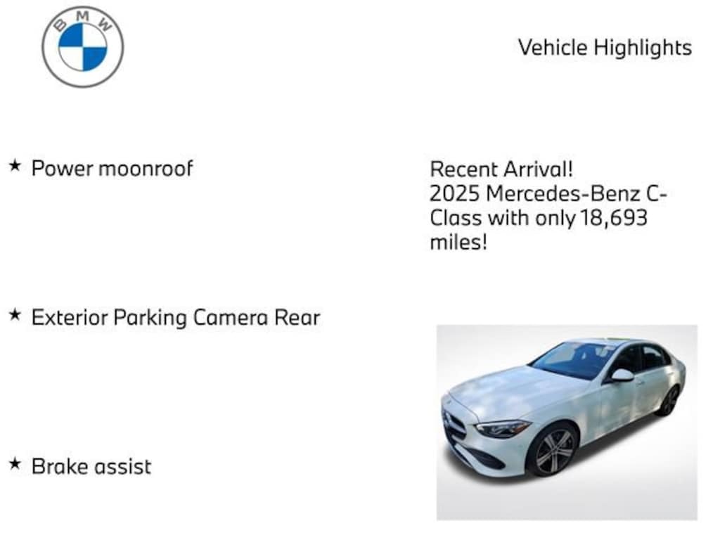 Used 2025 Mercedes-Benz C-Class C 300 4MATIC Sedan