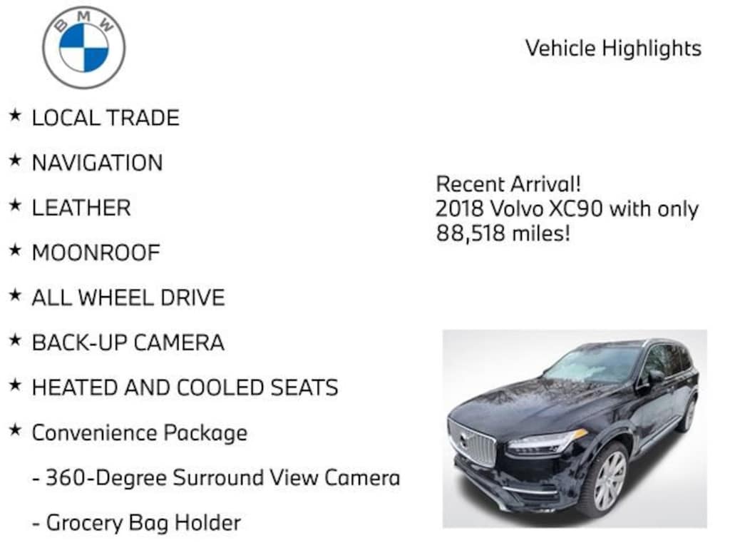 Used 2018 Volvo XC90 T6 AWD Inscription (7 Passenger) SUV