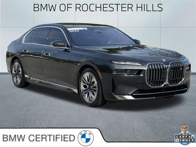 Certified 2023 BMW i7 Base with VIN WBY53EJ05PCM98518 for sale in Shelby Township, MI