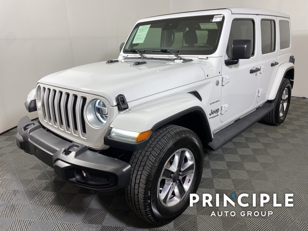 Used 2021 Jeep Wrangler Unlimited Sahara with VIN 1C4HJXEN7MW522382 for sale in San Antonio, TX