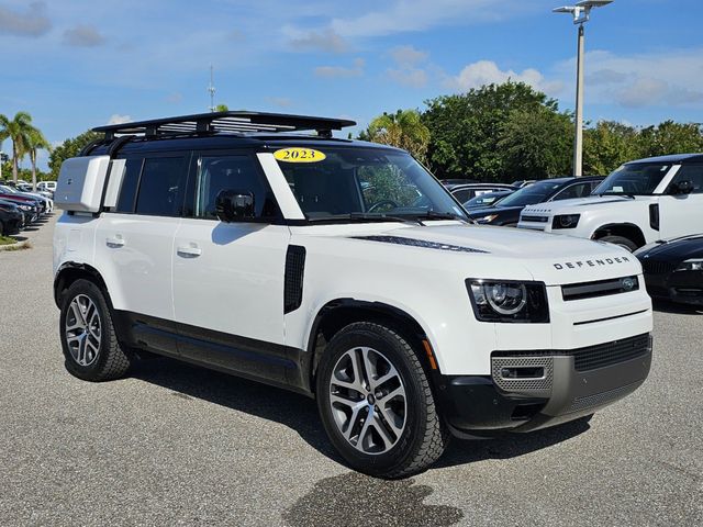 Used 2023 Land Rover Defender X-Dynamic SE with VIN SALE27EU7P2169749 for sale in Sarasota, FL