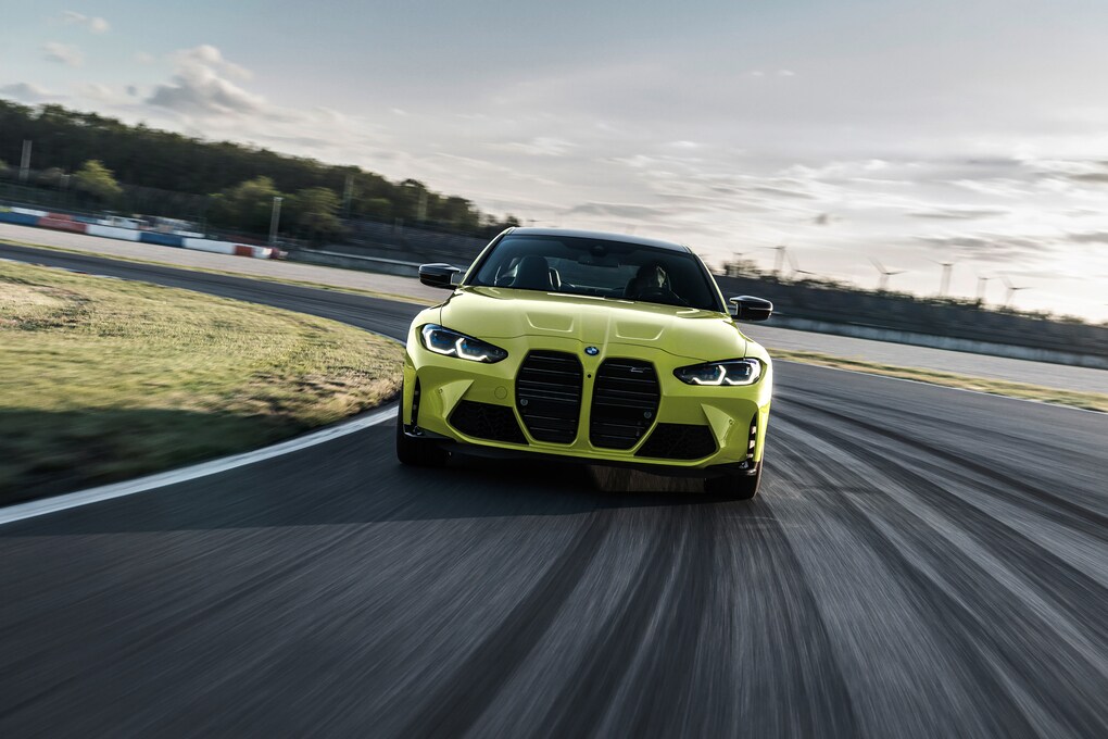  BMW M4 driving on race track
