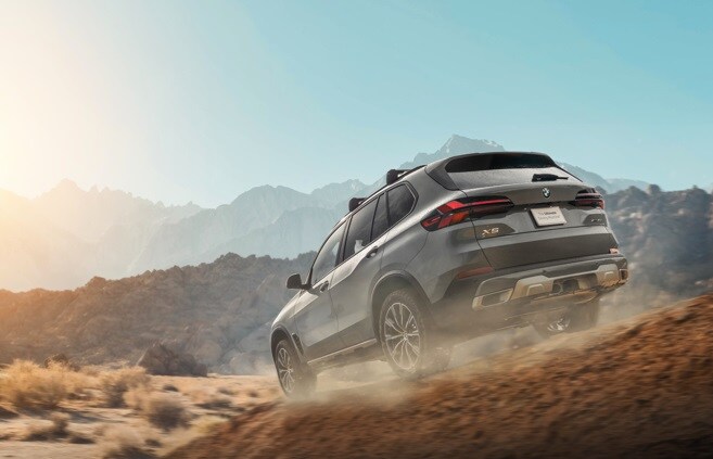 BMW X5 Hybrid on dirt trail