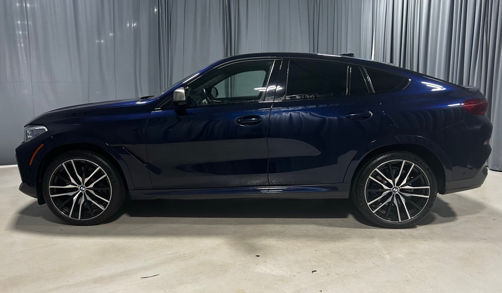 Used 2021 BMW X6 M50i with VIN 5UXCY8C06M9G59333 for sale in Shrewsbury, MA