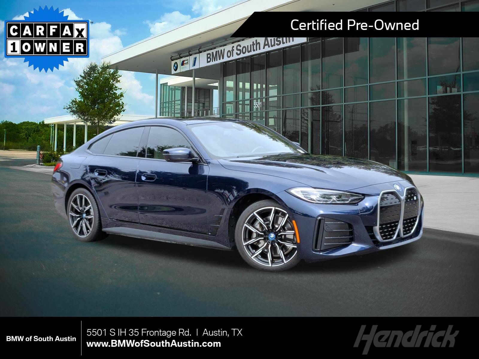 Certified 2023 BMW i4 40 with VIN WBY73AW07PFR46802 for sale in Austin, TX