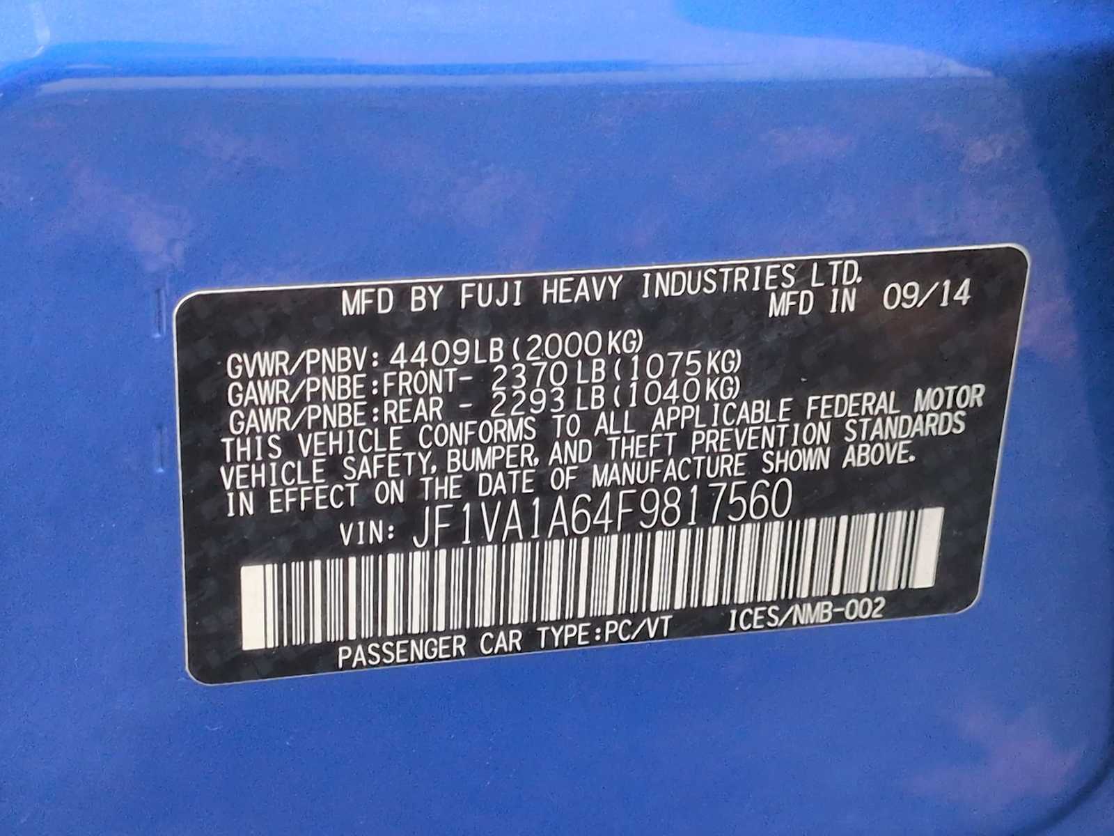 Thumbnail: 2015 Subaru WRX - 37