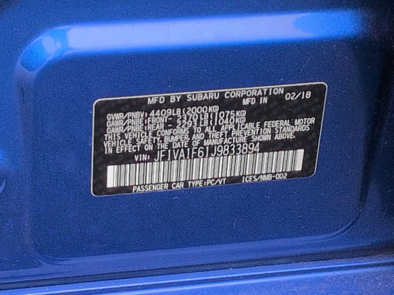 Thumbnail: 2018 Subaru WRX - 37