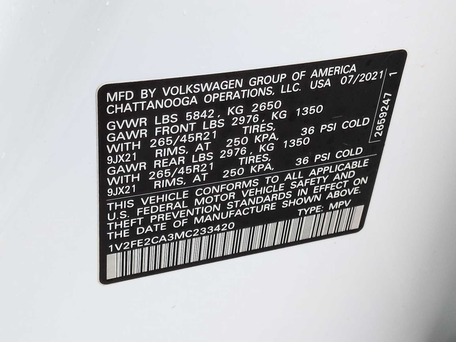 Thumbnail: 2021 Volkswagen Atlas - 39