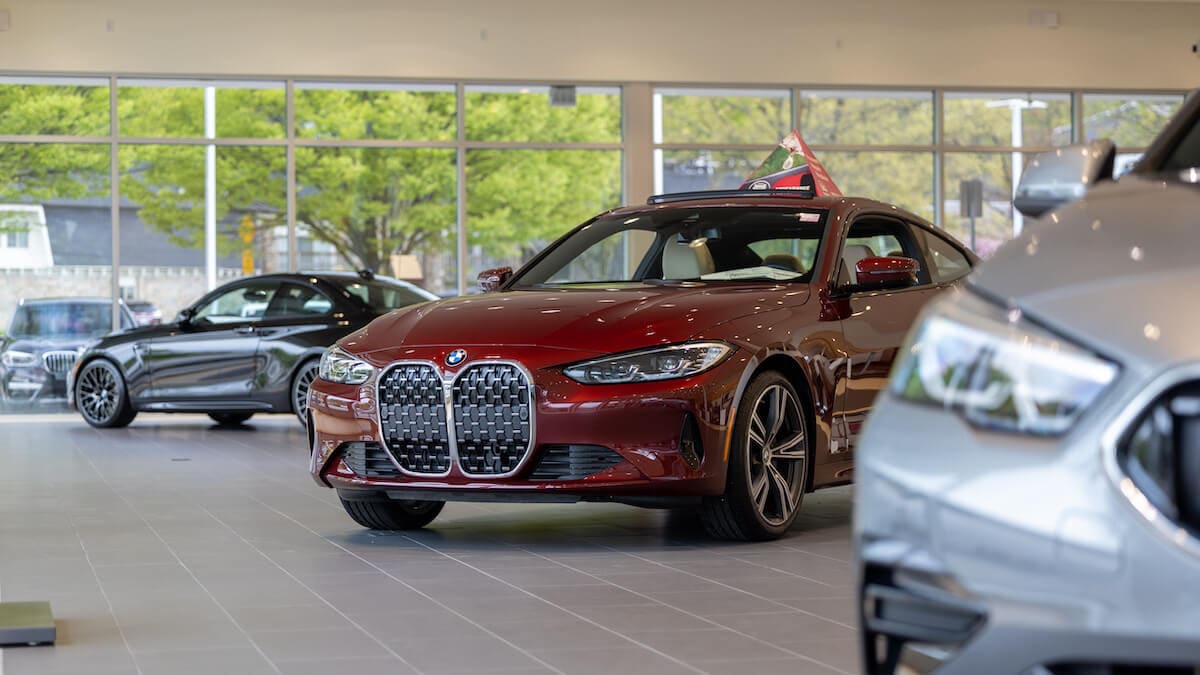 New BMW models in the showroom at BMW of Towson