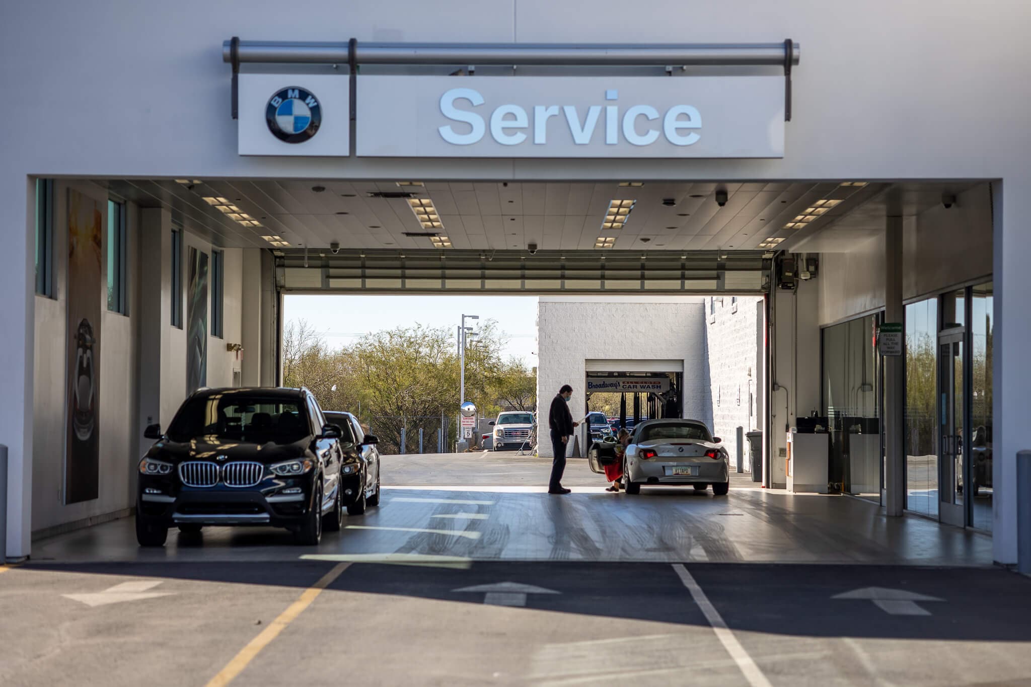 View of service center entrance at BMW of Tucson