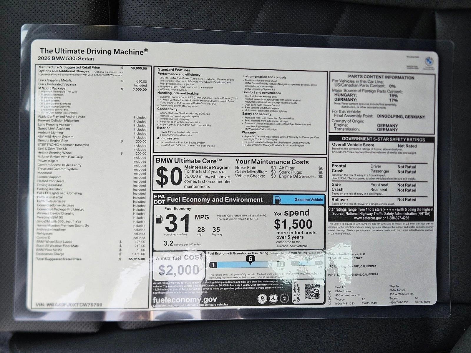 2026 BMW 5 Series 530i - Photo 20