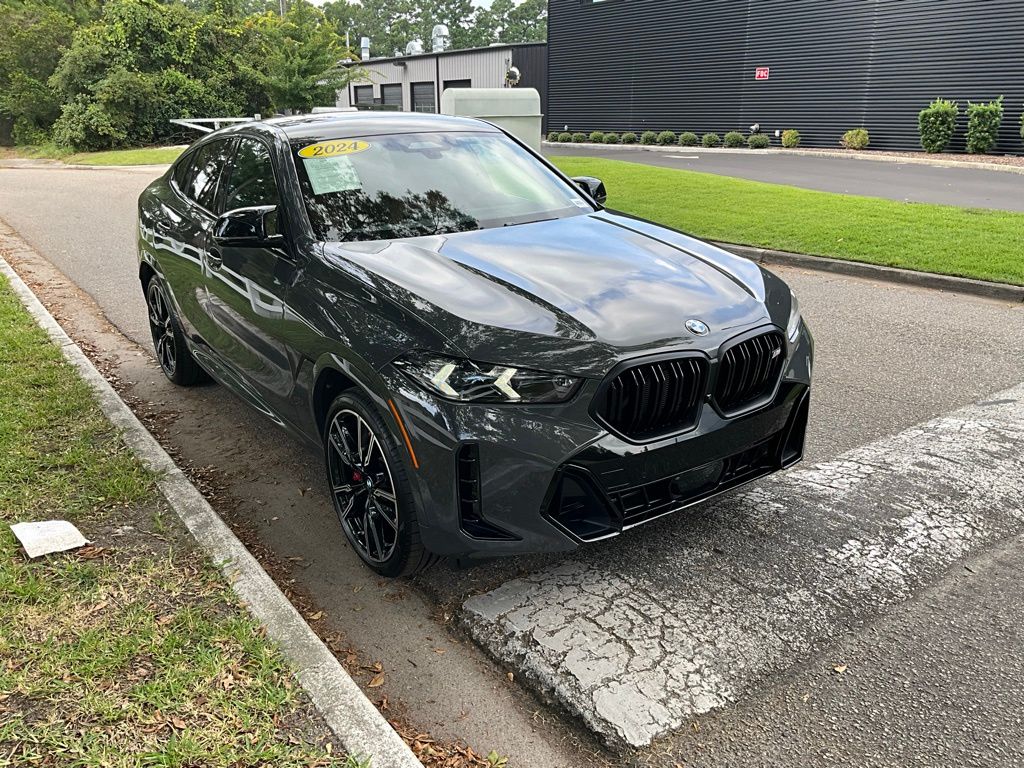 Used 2024 BMW X6 M60i with VIN 5UX43EX07R9V15290 for sale in Wilmington, NC