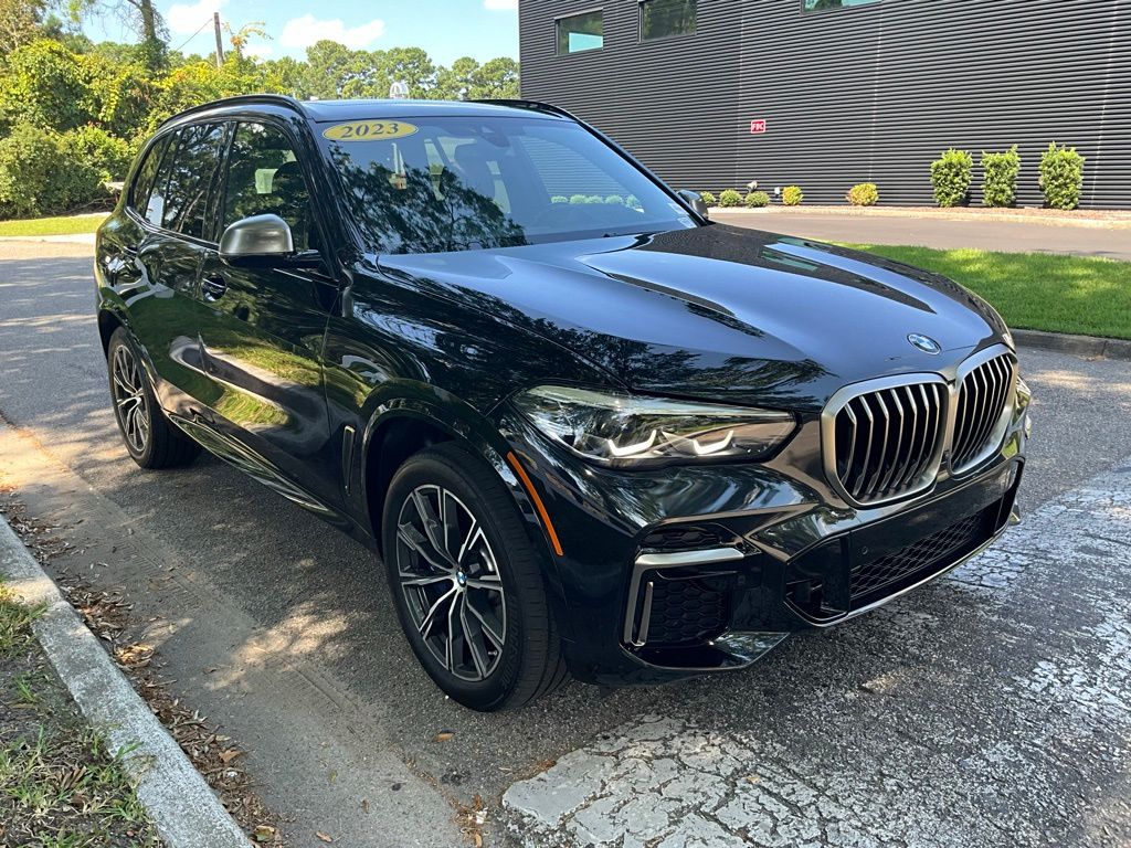 Certified 2023 BMW X5 M50i with VIN 5UXJU4C06P9R07108 for sale in Wilmington, NC