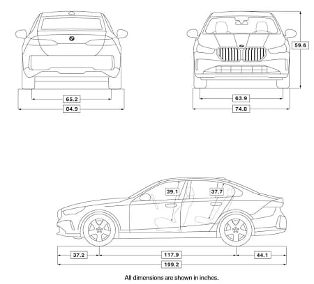 BMW 550e xDrive PHEV Dimensions