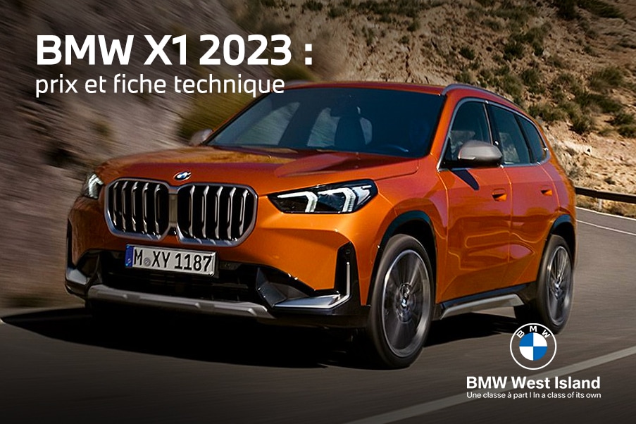BMW X1 2023 prix et fiche technique