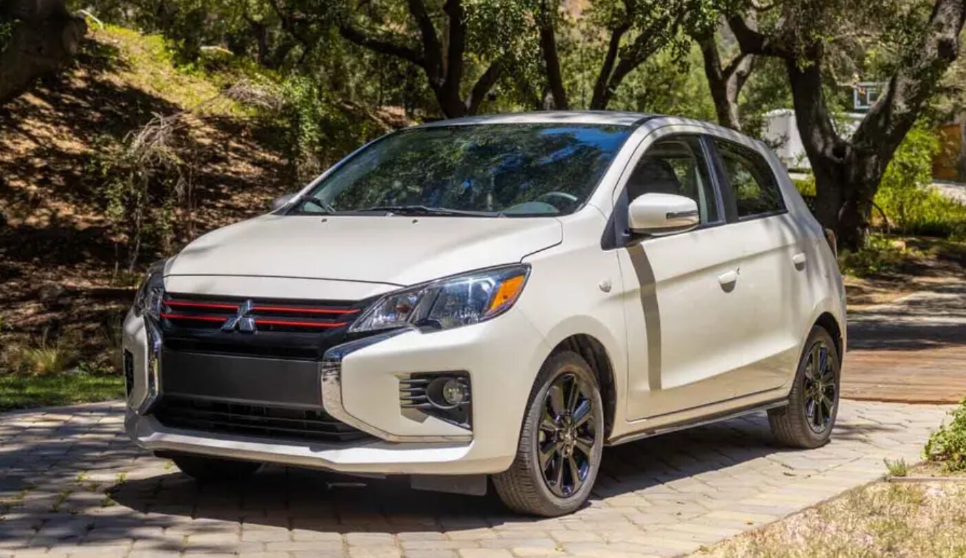 Mitsubishi Mirage Parked outside
