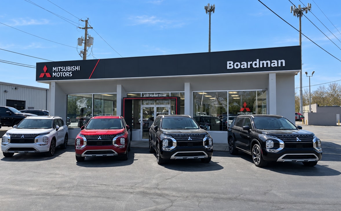 Boardman%20Mitsubishi%20dealership%20exterior%20with%20SUV%20lineup%20on%20display.png
