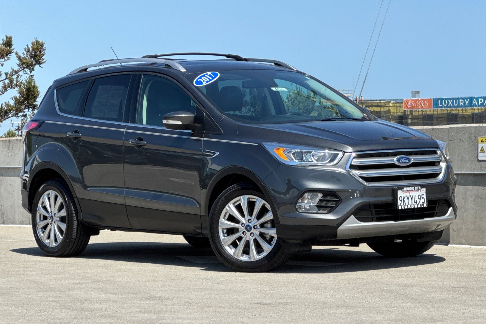 Used 2017 Ford Escape Titanium with VIN 1FMCU9J95HUC93641 for sale in Redwood City, CA