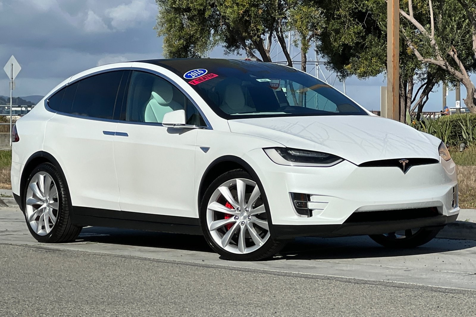 Used 2016 Tesla Model X P90D with VIN 5YJXCAE40GFF00004 for sale in Redwood City, CA