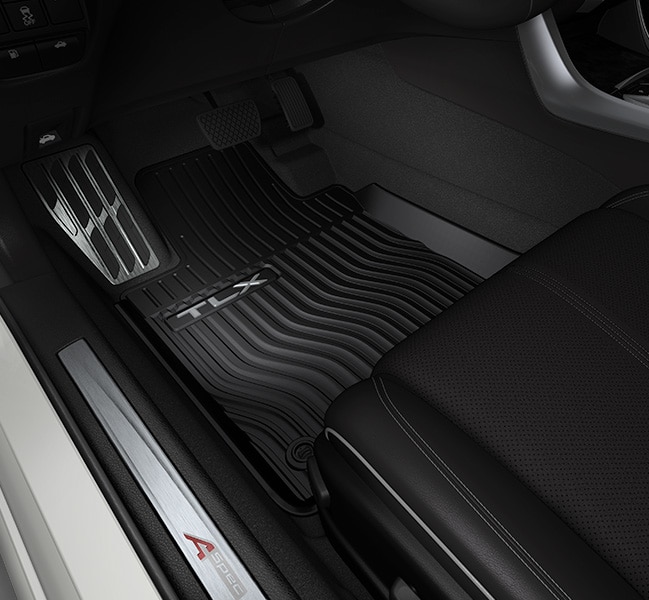 Accessories that help keep your Acura protected at Bobby Rahal Acura in Mechanicsburg, PA | All-Weather Floor Mats in an Acura TLX
