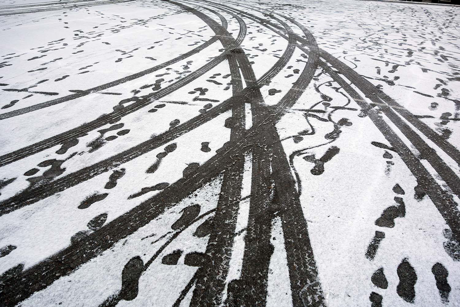 The Cold Facts of Winter Tires | Bobby Rahal Acura in Mechanicsburg, PA | Tire tracks on a snowy road