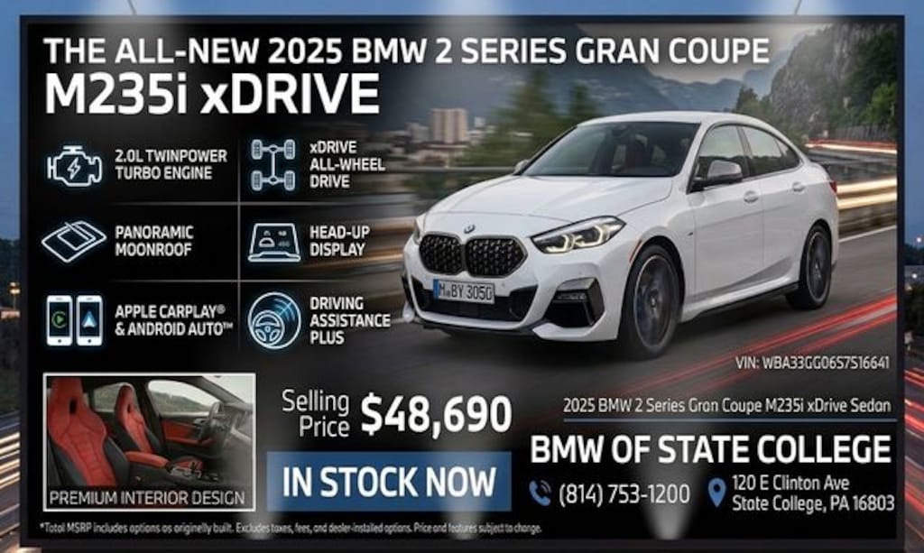 Certified 2025 BMW M235i xDrive Gran Coupe